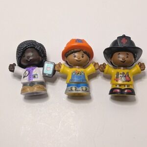 Fisher-Price Little People Community Helpers Doctor Construction Firefighter 3pc